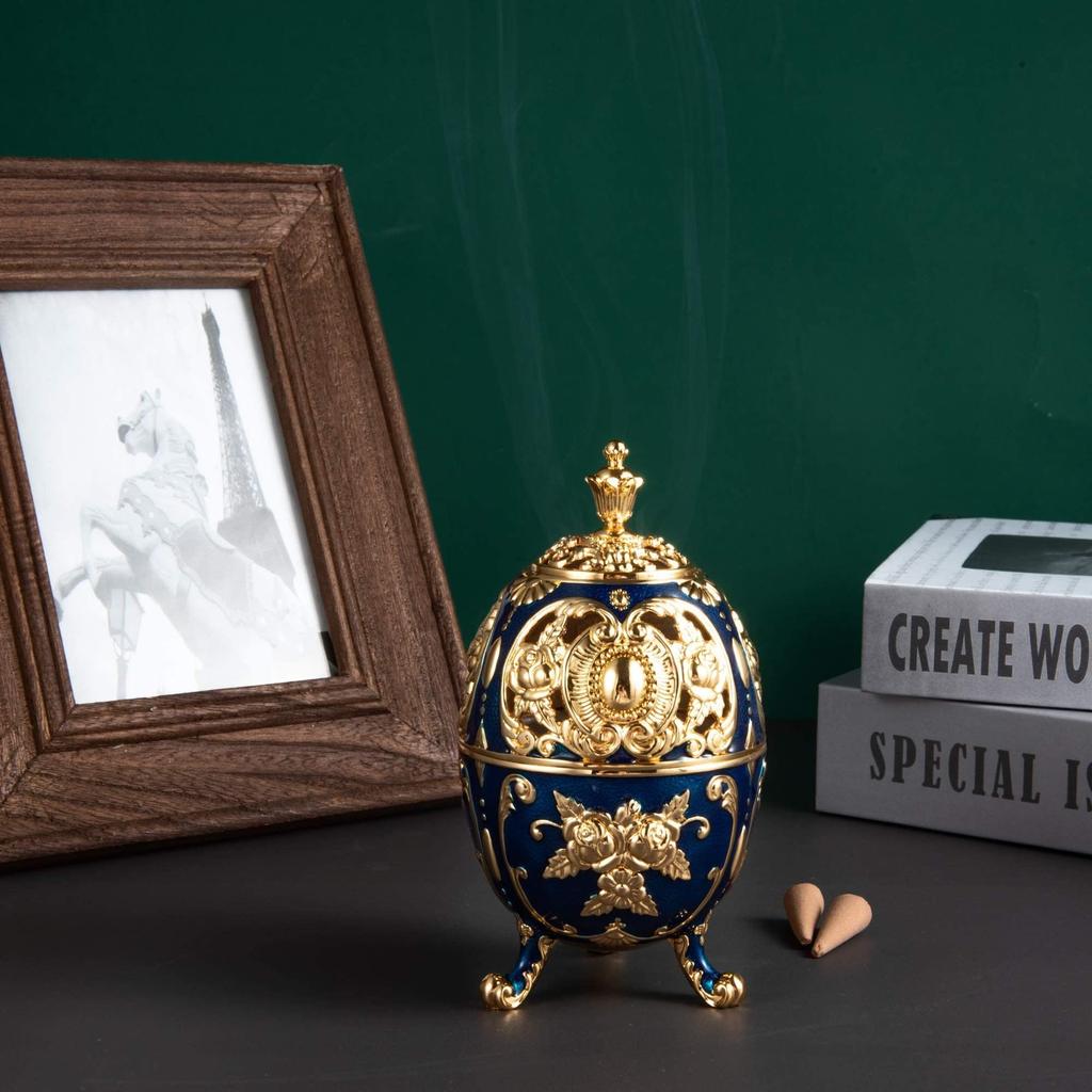 Подставка для благовоний Feyarl, курильница, подставка для благовоний, подставка для благовоний, внутренняя статуэтка из сплава, темно-синего цвета