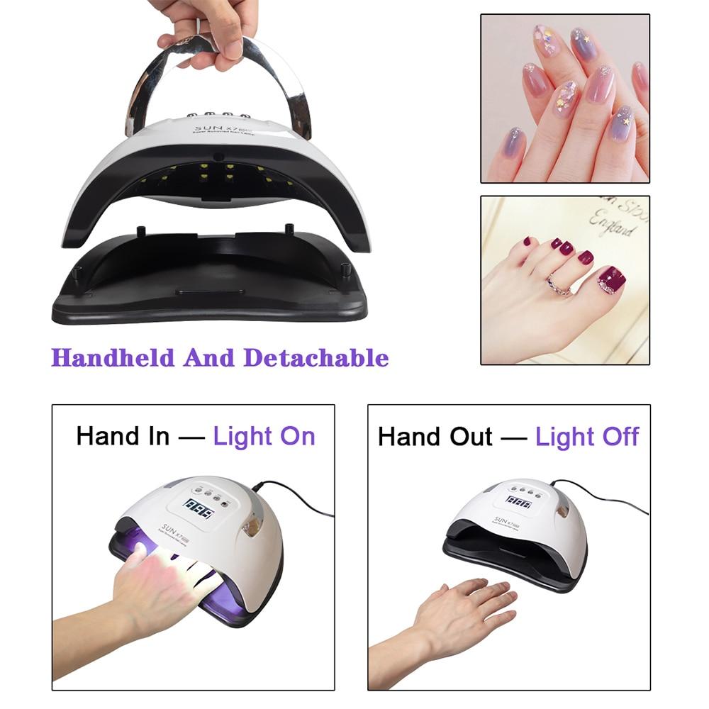 SUN X7 Max All Gel Nail Lamp Auto 57LED UV Lamp Мощная быстросохнущая сушилка для ногтей Профессиональная лампа для сушки ногтей