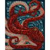 5D DIY Алмазная картина Полный круглый дрель Осьминог Вышивка Крестом Мозаика Главная