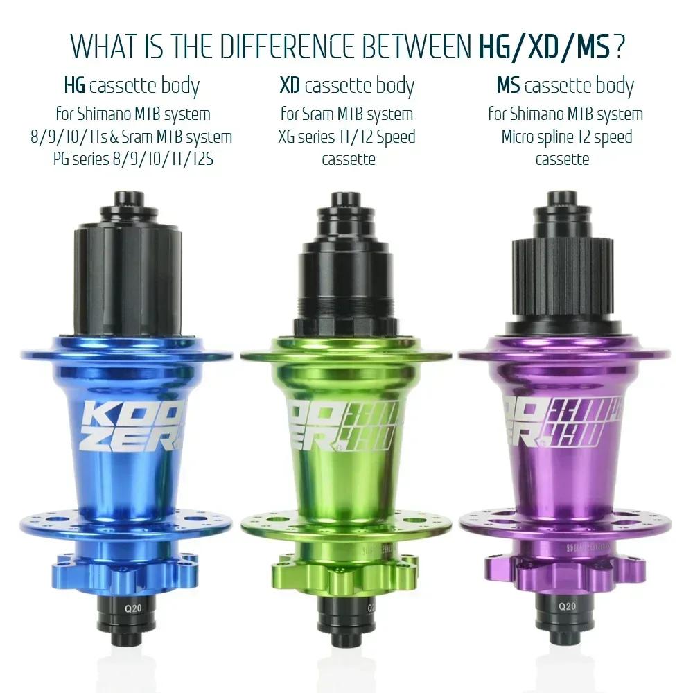 Koozer Xm490 Prok7 Cube  Micro Spline Mtb Hubs Rear Noisy 28 32 36 Holes 10X135 Qr 12X142 Thru Axle Microspline For 12V 12 Speed