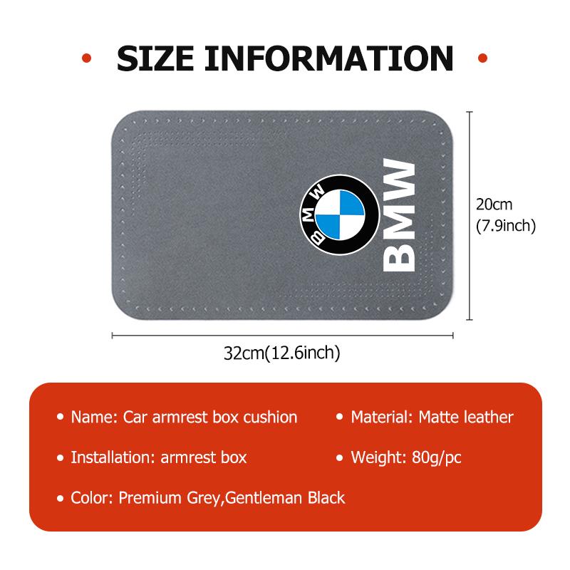 HKUG1 Car Seat Protection Center Console Armrest Mat Accessories For BMW M 1 3 4 5 6 7 Series M3 M6 F01 F02E34 E36 E70 F10 X6 X1
