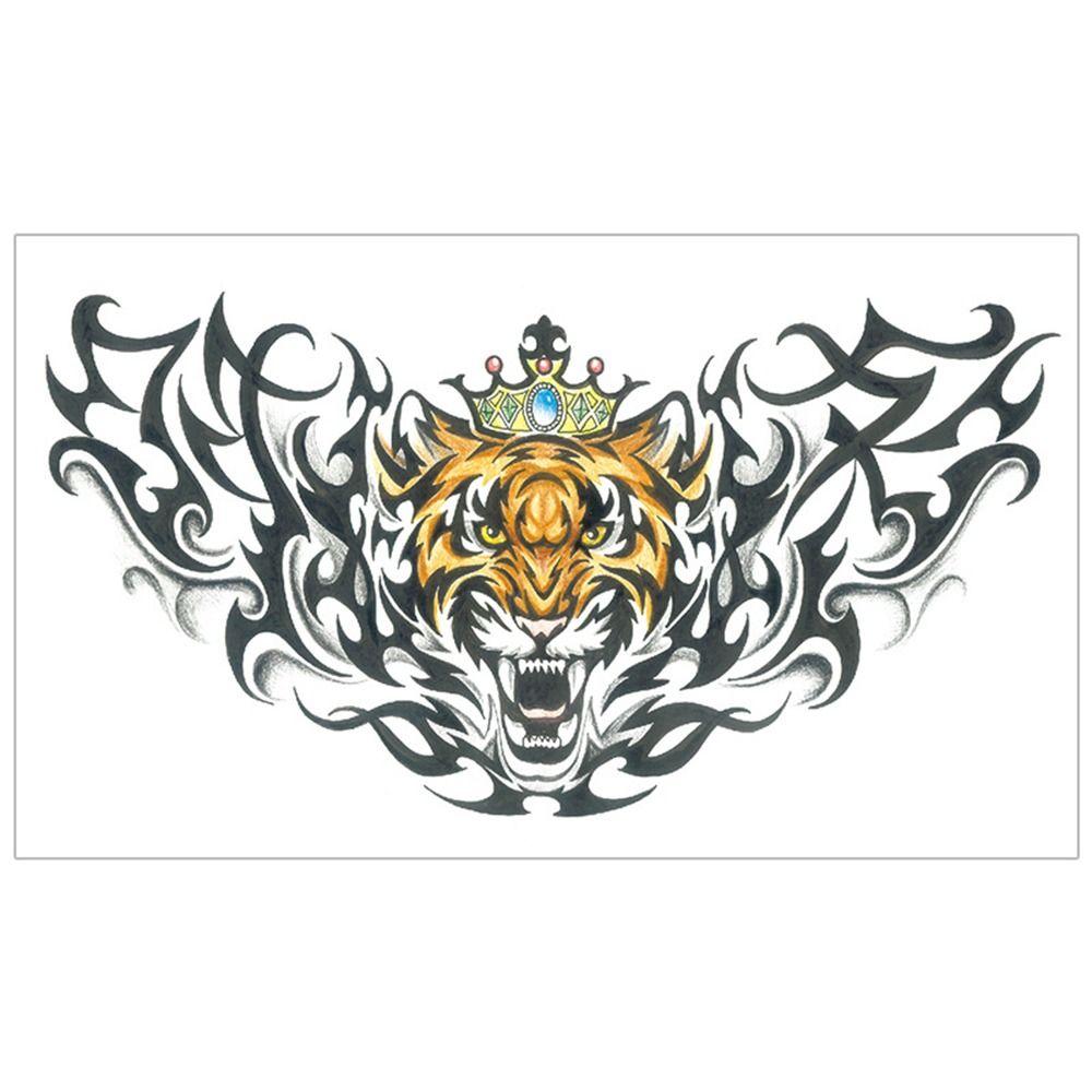 Полупостоянные наклейки с головой дракона, долговечные наклейки с головой дракона на грудь для мужчин