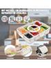 1 шт. Раздельный лоток с крышкой и ручкой, контейнер для хранения и консервации с дренажем для холодильной камеры, бенто-бокс