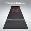 Dart Floor Mat, Darts Logo Non Slip Throw Line Pad with Distance Markers Wear Resistant for Indoor Darts Game Bar Room Decor