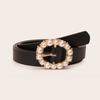 Pearl Buckle Two-Piece Set Sweet Ladies Belt Women'S Elegant Belt