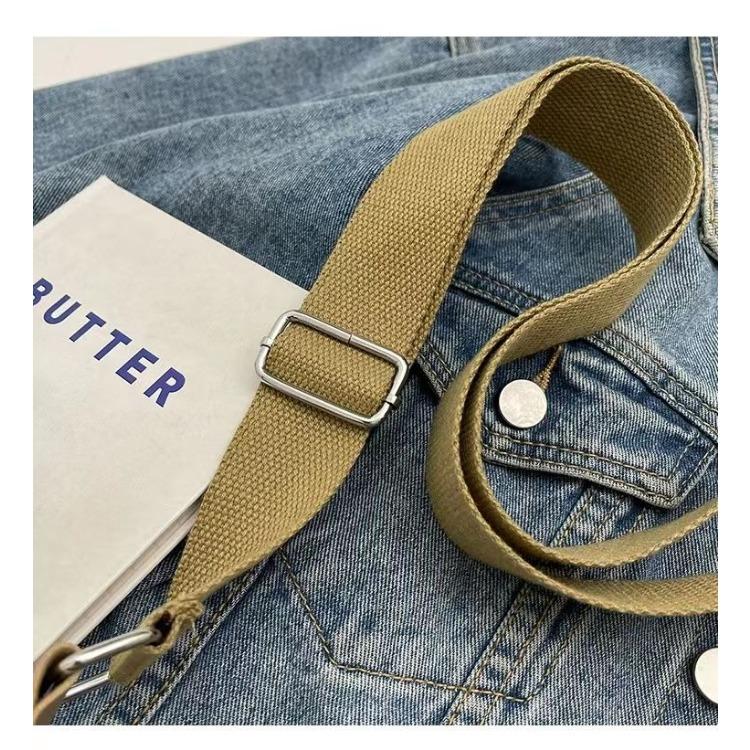 Shoulder Bag for Women Cartoon Bear Pattern Saddle Bag Fashionable Girl Canvas Dumpling Bag