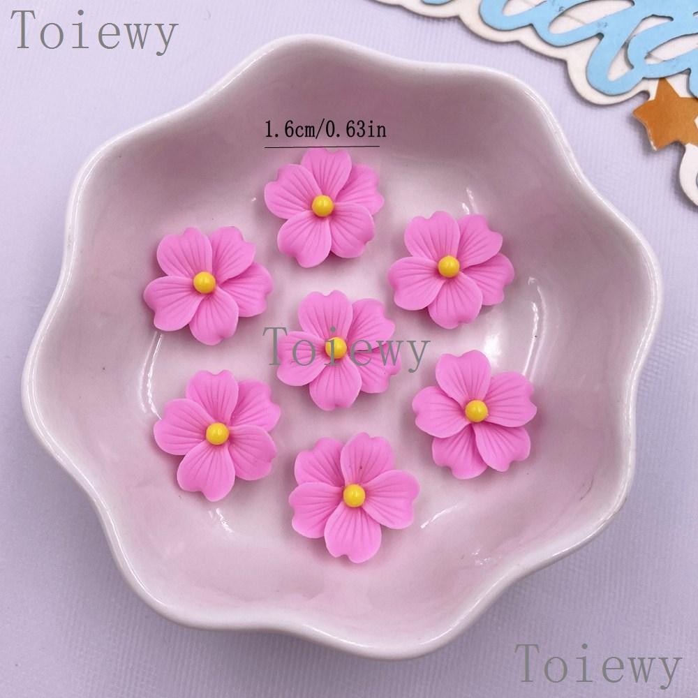 30 шт. Смола Каваи Цветные 16 мм Цветок Плоская спинка Камень Самоцвет Скрапбукинг DIY Свадьба Рождество Арт Декор Ювелирные изделия Ремесла Аксессуары