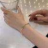 Golden Charm Bangles for Women Minimalism Fashion Twisted Couple Cuff Bracelet New Trendy Jewelry Girls Wedding Gift