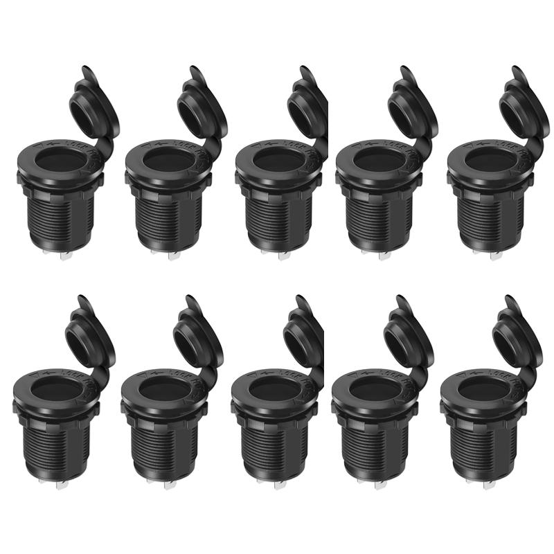 1-10 шт. 12 В автомобильная розетка с гнездом для зарядки, водонепроницаемый адаптер для зарядки для автомобиля, лодки, мотоцикла, трактора, розетка