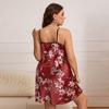 Backless Sexy Halter Dress Plus Size Women's Simulation Silk Nightgown Casual Home Clothing