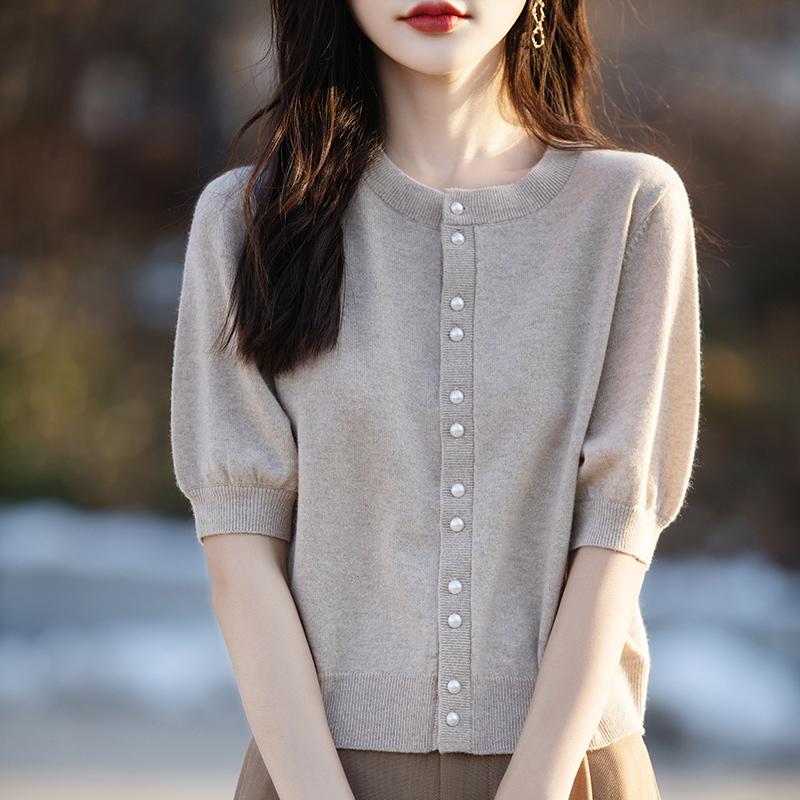 Женский легкий кардиган из 50% шерсти и 50% шелка Mulberry — универсальный трикотаж на все 4 сезона для комфорта и стиля в любое время года