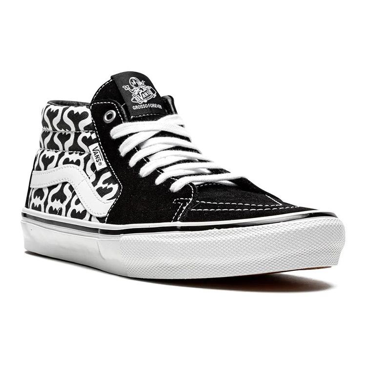 Supreme x Vans Grosso Mid Монограмма S - Черные Унисекс Кроссовки Белые VN0A5KS15XH