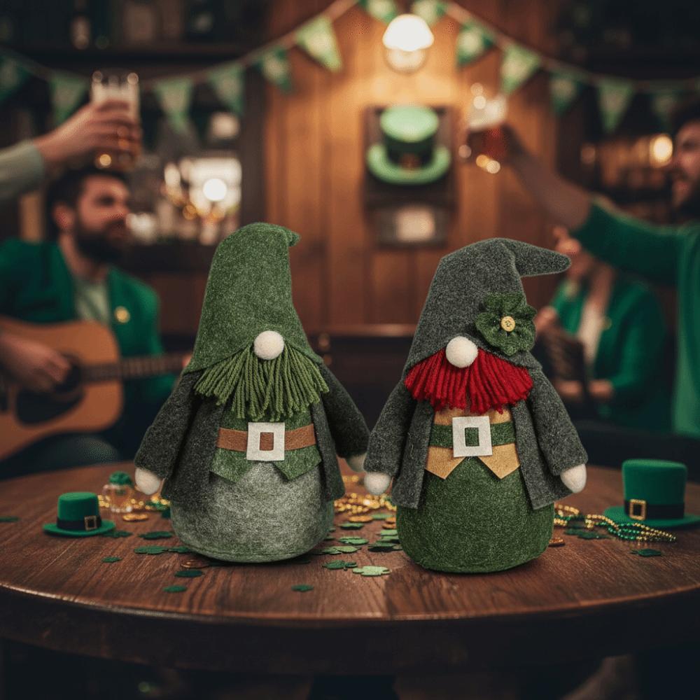 Green Faceless Old Man Doll Fashion Plush Ornaments Irish Day Dwarf Doll  Patrick's Day Celebration