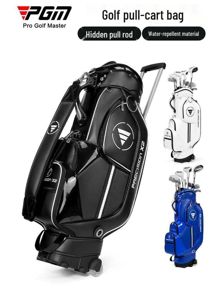 PGM Golf Bag Pull Cart With Wheels - Unisex Portable