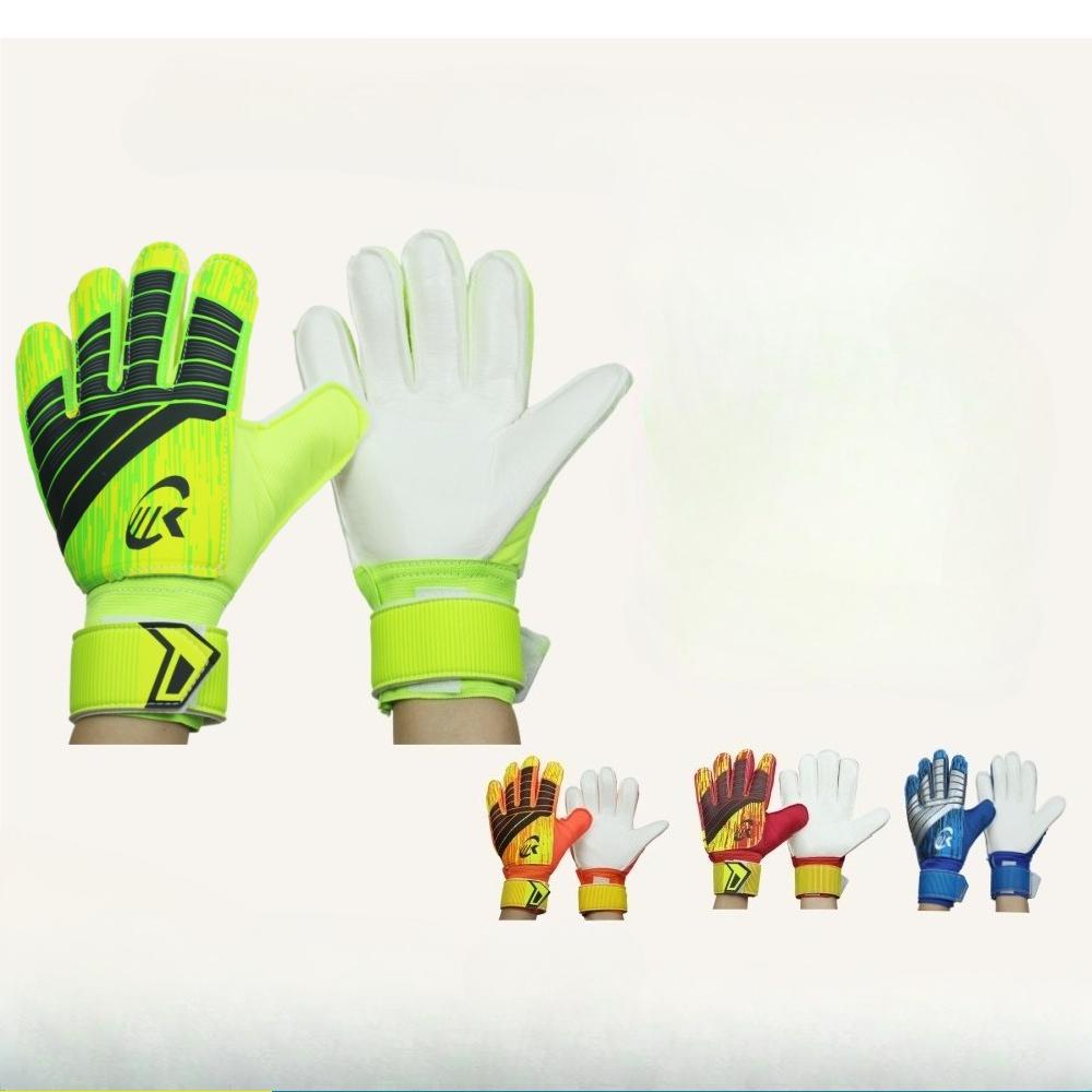 Children Adult Football Goalkeeper Gloves Strap Finger Guard Latex Goalkeeper Gloves School Style