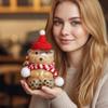 500 мл Креативная кружка в форме мультяшного медведя с шапкой и шарфом, чашка для молочного чая, кофейная кружка, бутылка для напитков, ПЭТ, безопасная для микроволновой печи, рождественский подарок