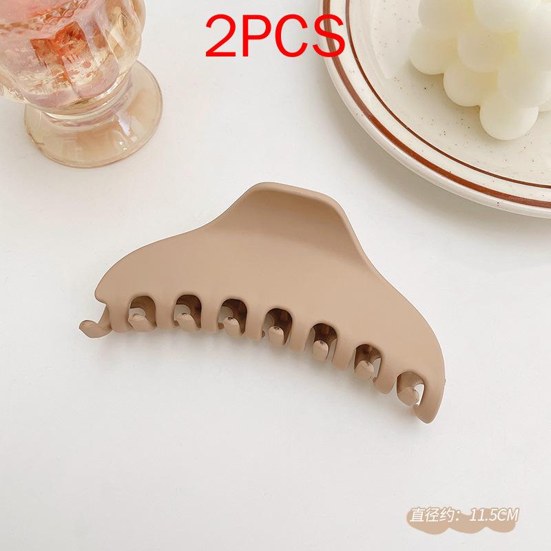 2 шт., комплект головных уборов премиум-класса, новые женские модные зажимы для волос, кофейные, черные, акриловые, большие заколки для волос, зажим для женщин, заколка, аксессуары для волос