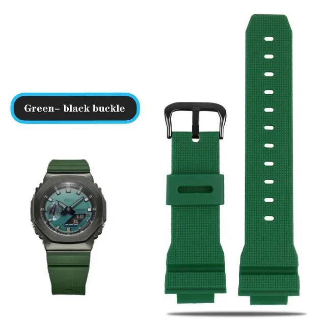 Ремешки для часов Casio G-Shock GM-2100 GM-S2100 GA-2100 GM-5600/GA5600 силиконовые мужские спортивные водонепроницаемые аксессуары для часов ремешок