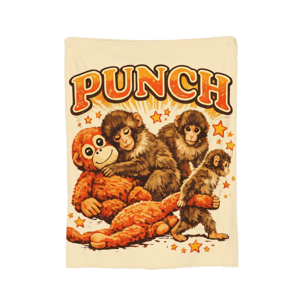 Ultimately I Have to Be Brave Lonely Punch Monkey Fleece Throw Blanket Blankets for Home Travel Super Soft Plush Thin Quilt,