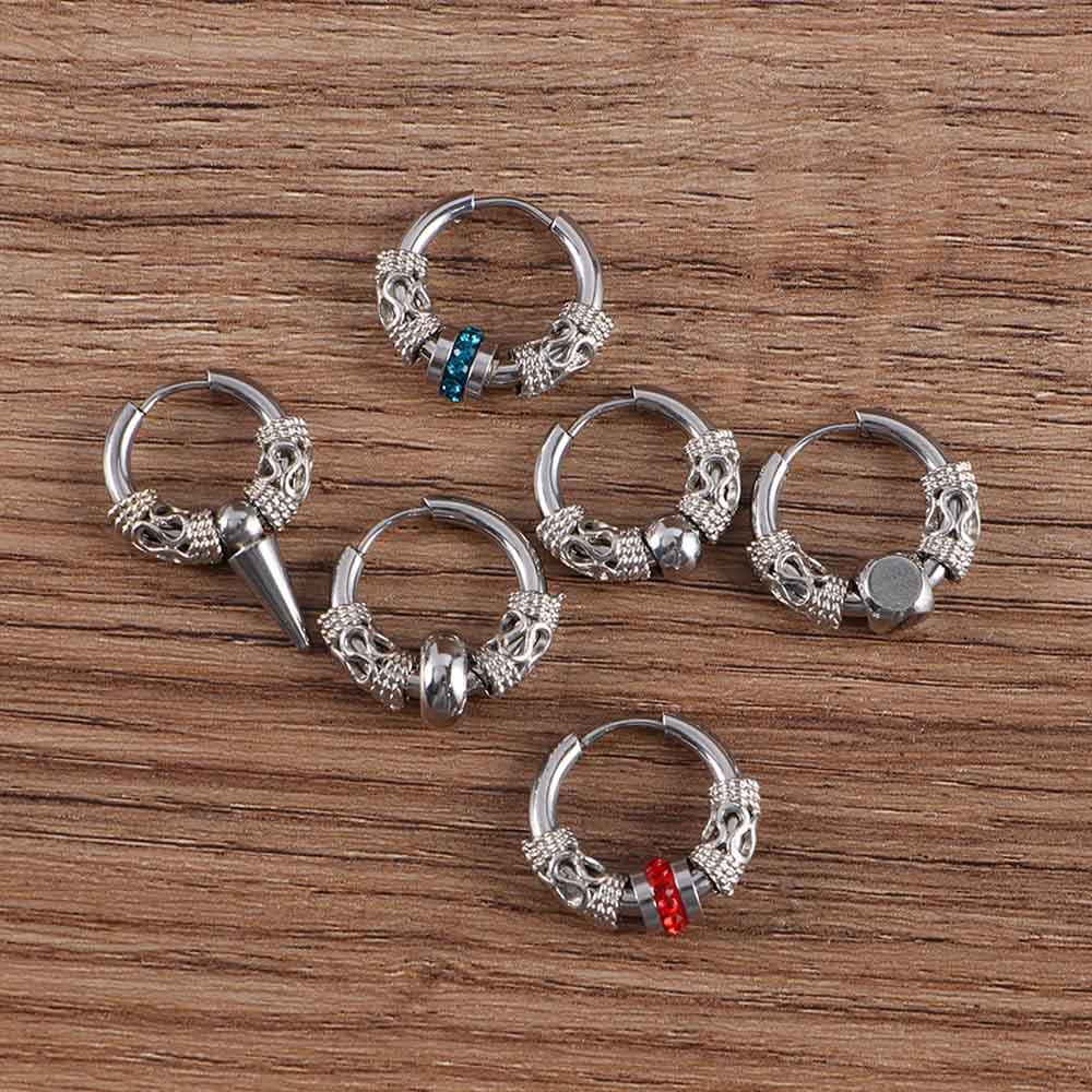 Korean Stainless steel Female Punk Ear Buckle Male Hoop Earring Fashion Jewelry Dragon Earring
