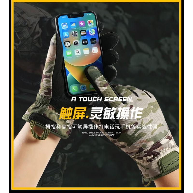 Full Finger Tactical Gloves Breathable Mesh Touchscreen Outdoor Cycling Anti-Slip Training Workout Men