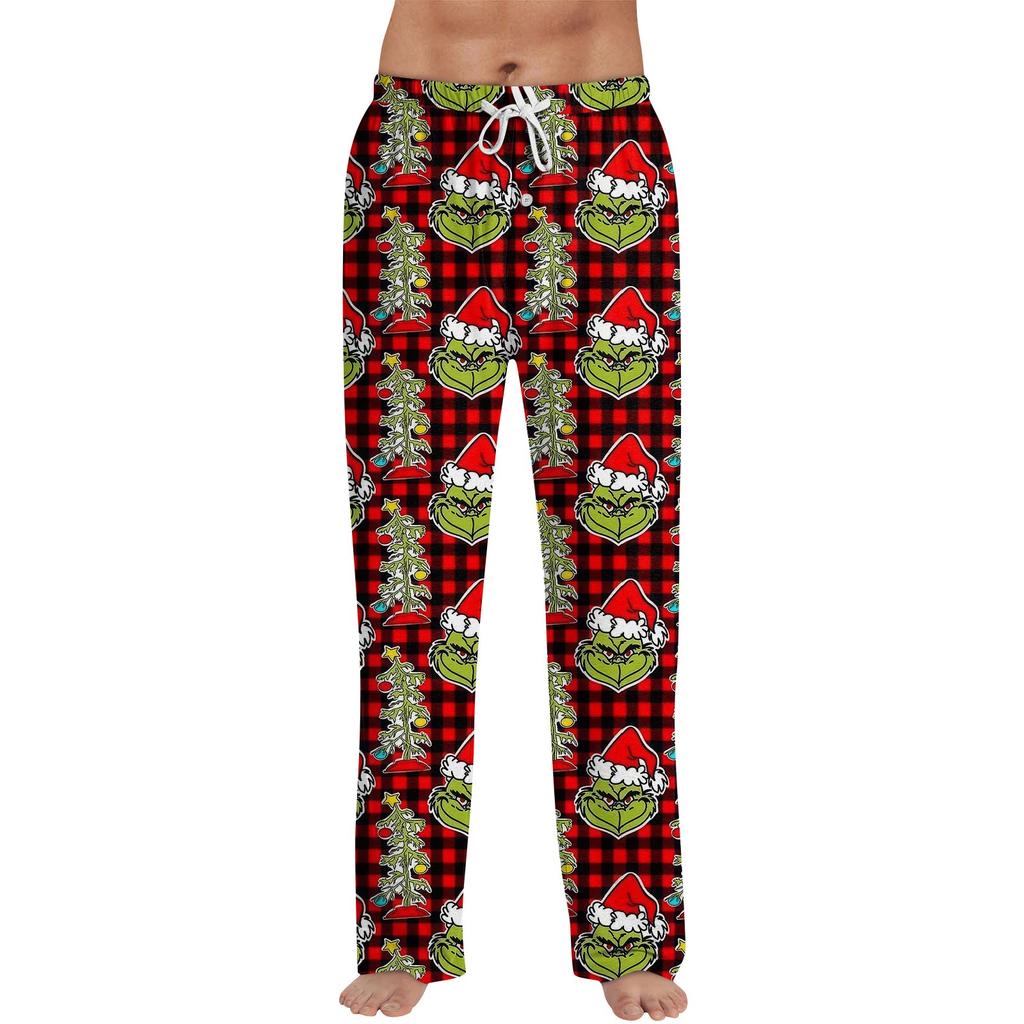 Men's Allover Printed Home Pants Sleeping Pajama Pants Long Pants Pajama Pants Yoga Pants