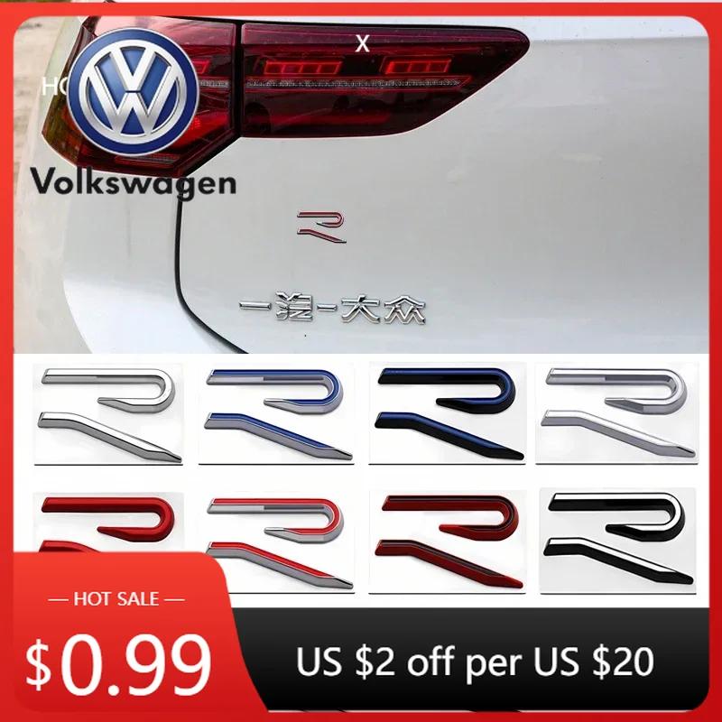 LMN1 2026 Hot VOLKSWAGEN New R Emblem Car Metal Body Tail Trunk Sticker Accessories For VW GTI Rline Polo Golf MK8 Touareg Passat Mag