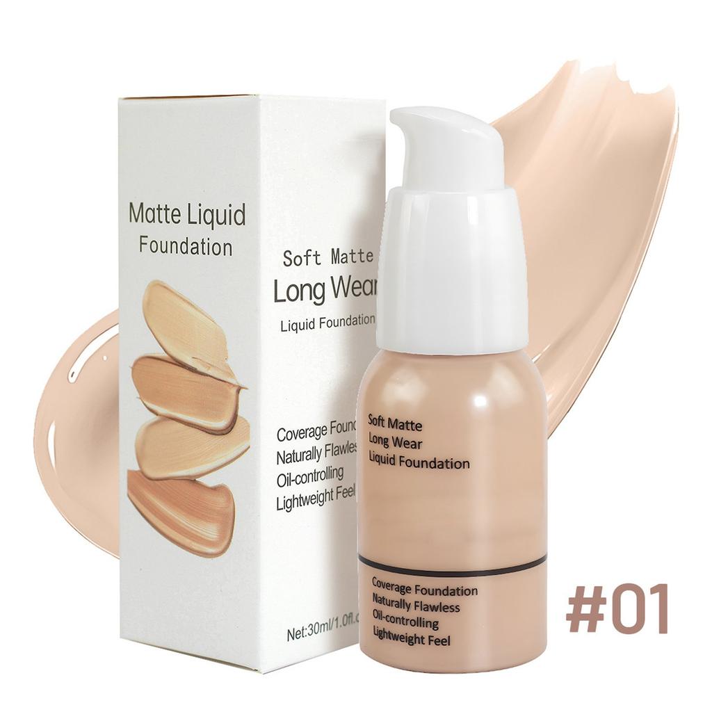 Антиоксидантный консилер и тональная основа 30 мл, стойкий, контролирующий жирность кожи, натуральный водостойкий, не размазывающийся консилер