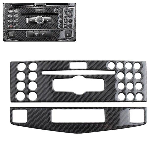 Центральная консоль автомобиля, кондиционер, CD, крышка панели, накладка для Mercedes Benz C class W204 C200 C260 C300 C180 2007-10, углеродное волокно