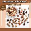 60Pcs Headwear Dreadlock Hair Beads Mixed Color Dreadlocks Hair Rings Braiding Beads  Hair Jewelry