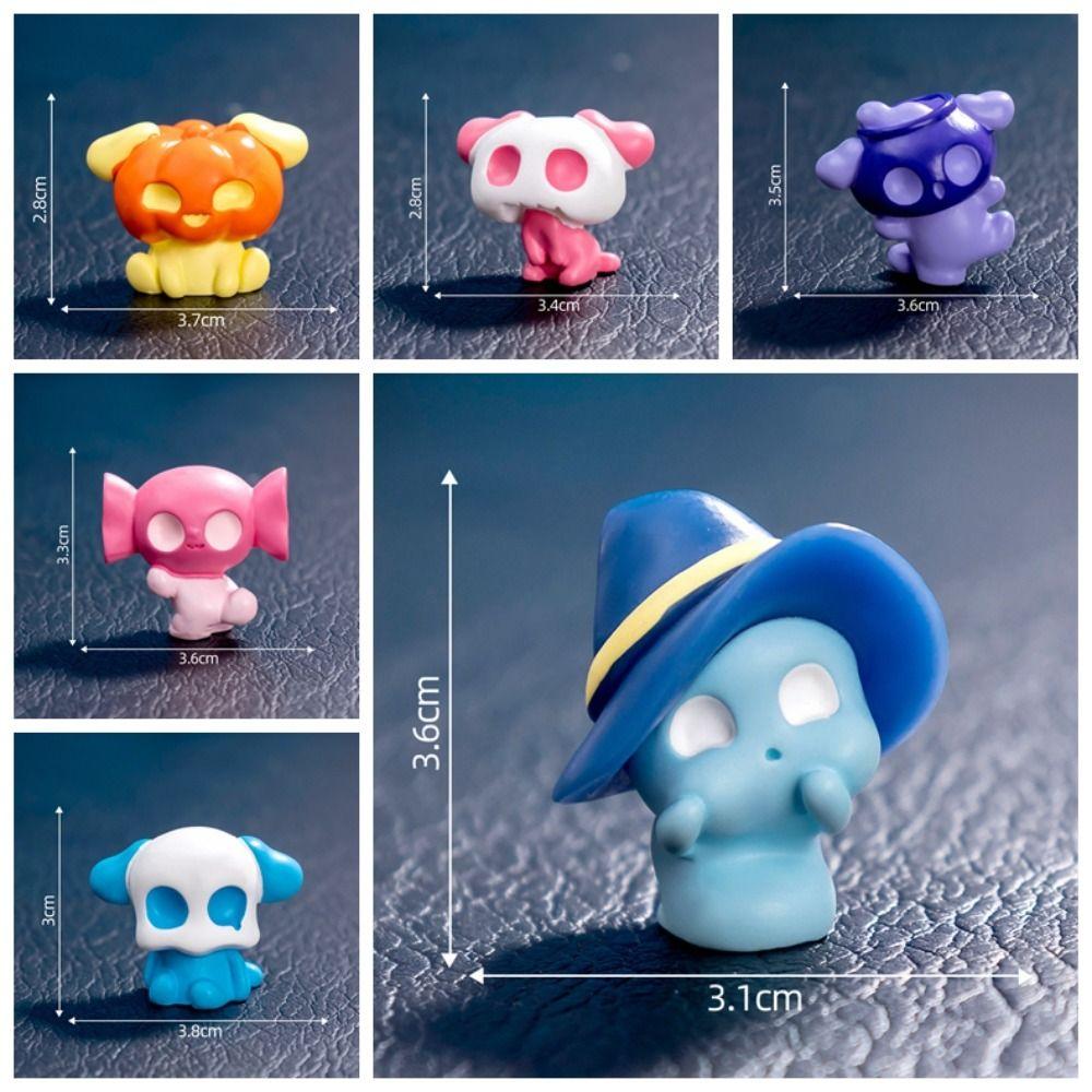 Witch Hat Mini Pumpkin Elf Resin Doll Candy Decorate Hallowmas Doll House Accessories Sitting Props Halloween Elf Miniatures