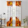 Шторы на День благодарения с тыквами и кленовыми листьями для гостиной, кухни, оконные шторы, роскошные шторы для спальни, детской