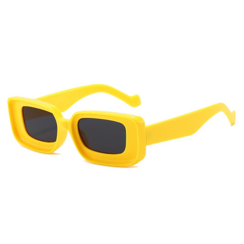 New square sunglasses, European and American personalized candy color square retro rectangular fashion sunglasses for women
