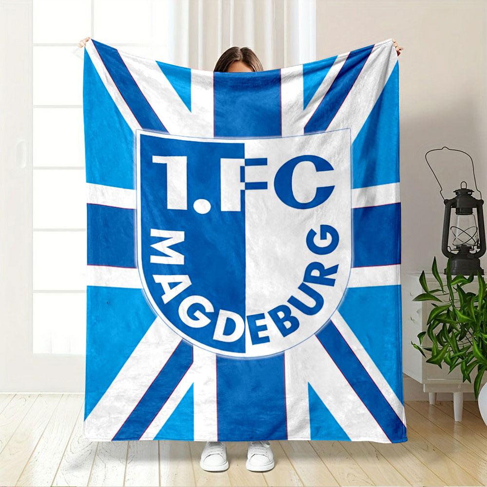 1.FC Magdeburg Colorful Logo for all seasons blanket lunch break throw gift