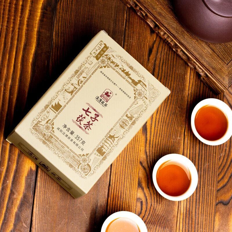 Jingwei Fu Cha Shaanxi Qizi Jinhua Fu Чай Золотой Цветочный Чай Кирпич 357г Черный Чай