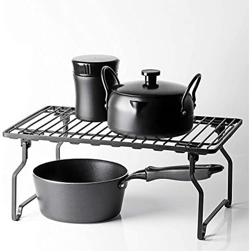 Pearl Metal BLKP Stackable Shelf, Limited Edition, Black, Small, Kitchen Storage, BLKP Black, AZ-5049