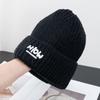 Вязаная шапка для женщин Осень-зима Модные этикетки Теплая шапка Маленькое лицо Универсальная шапка для пар Шапки и кепки (унисекса)