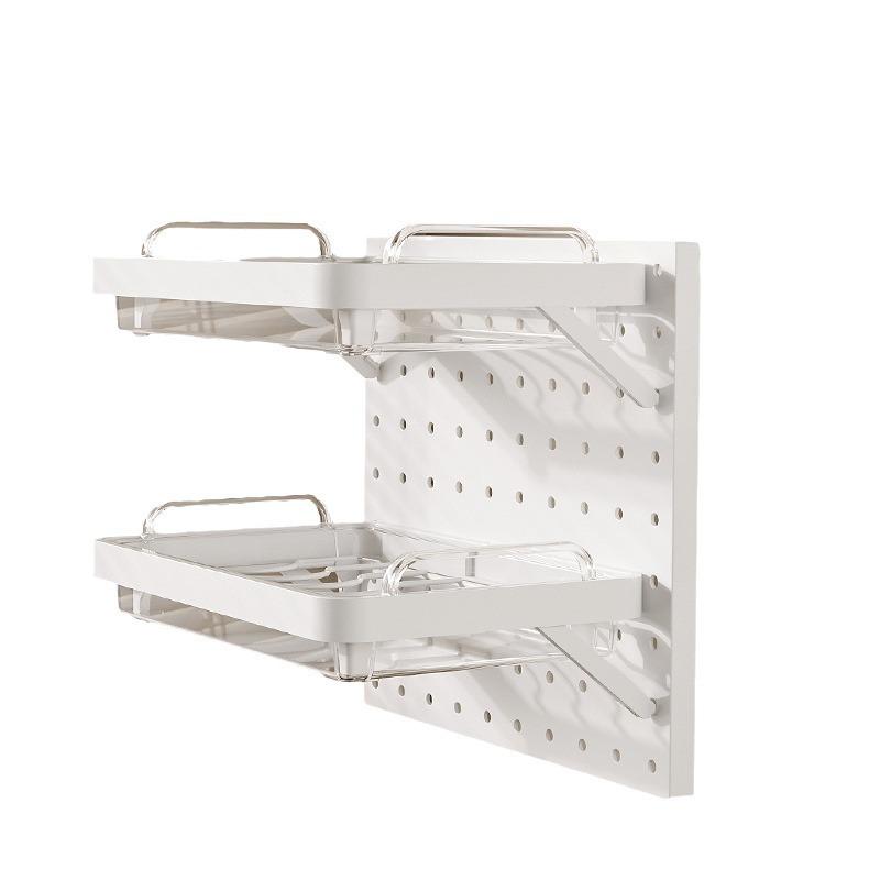 Настенная кухонная перфорированная доска без сверления: Многофункциональный набор-органайзер для хранения крышек от кастрюль и мисок