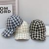 New Baseball Cap Hemming Plaid Summer Millinery Hat Sunshade Sunscreen Breathable Large Head Circumference Adjustable