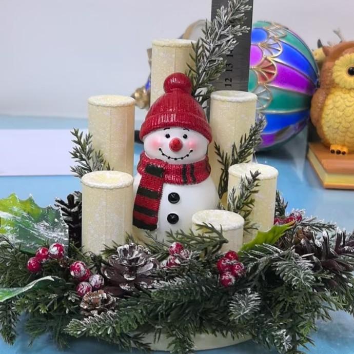 Luminous non fire candles Christmas desktop decoration ornaments in color