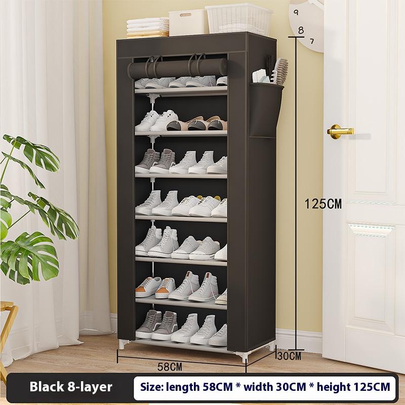 Multilayer Nonwoven Shoes Storage Cabinet Dust-proof Shoe Rack Storage Rack Space-saving Dustproof Shelf For Home Corridor