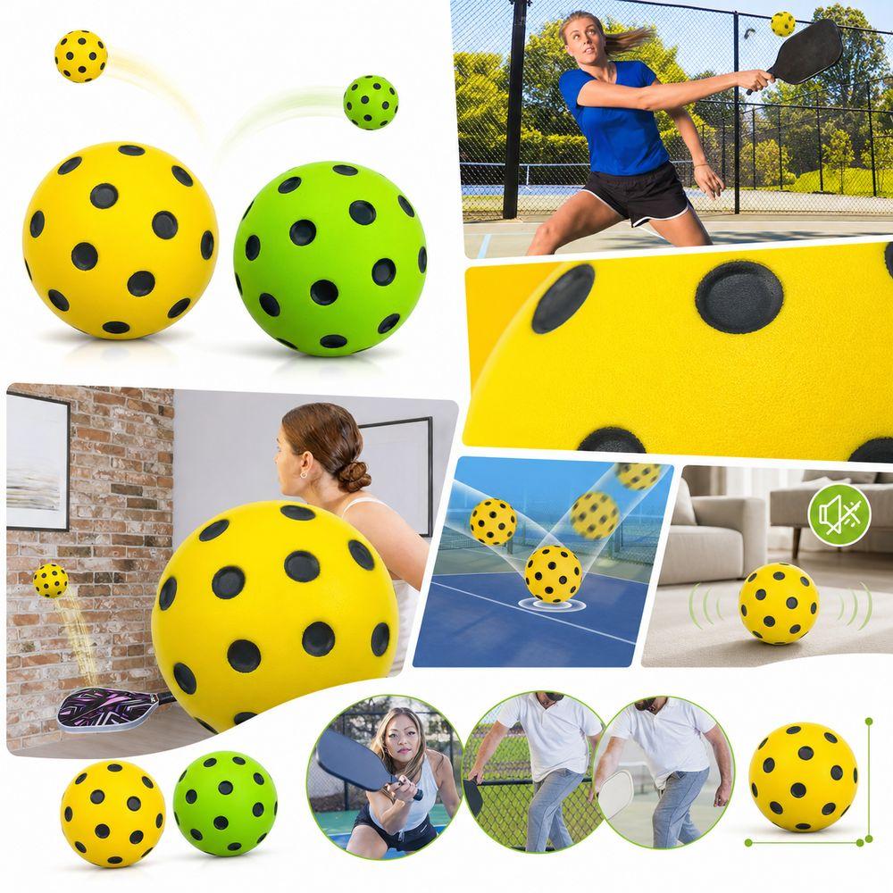 PU Foam Pickleball Training Balls High Bounce Quiet Pickleball Balls for Pickleball Training