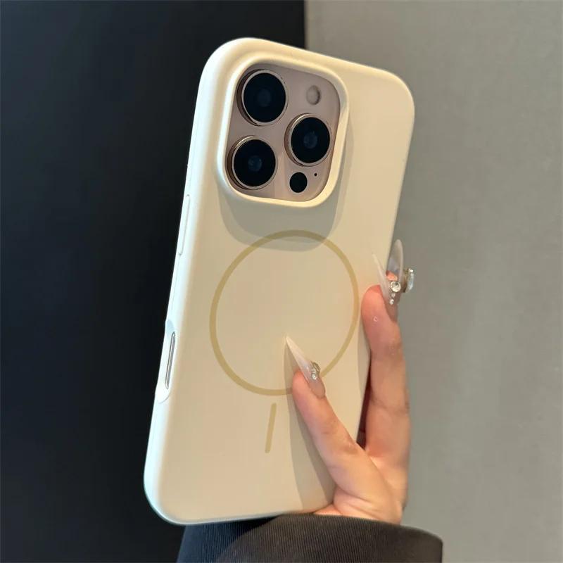 Оригинальный чехол из жидкого силикона MagSafe для iPhone 17 Pro 16 15 Plus 14 13 12 11 Pro Max Air Магнитная беспроводная зарядка Резиновая крышка
