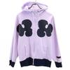 Adidas Sweat Zip Hoodie XS Purple Fleece-lined Dolman Women Used