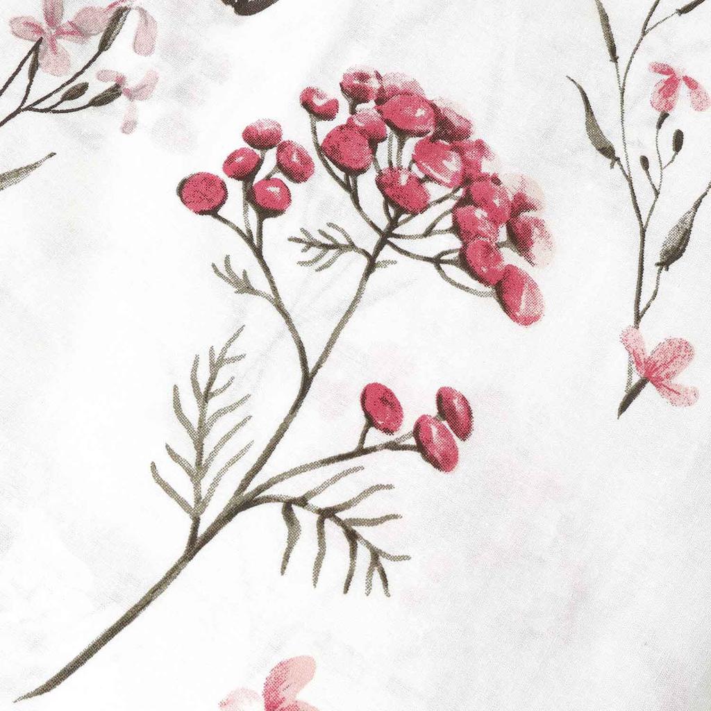 Cotton bedding 160x200 natural 100% cotton rowan twigs flowers