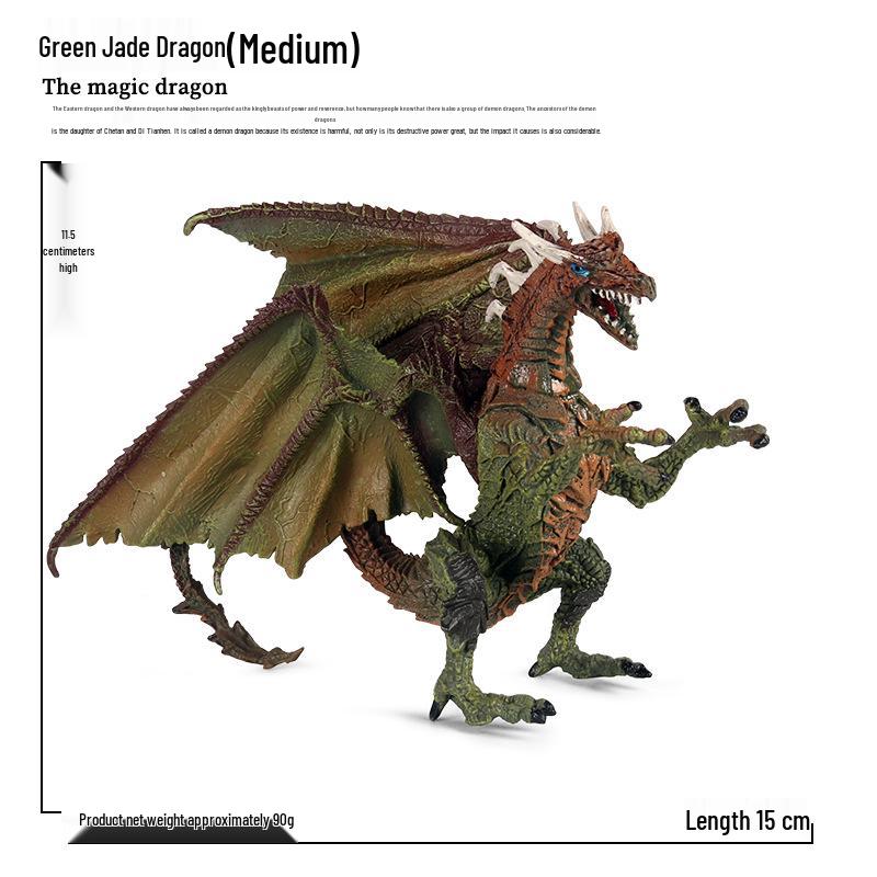 Dinosaur & Dragon Plastic Toy Set: Mythical Animal Figures for Kids