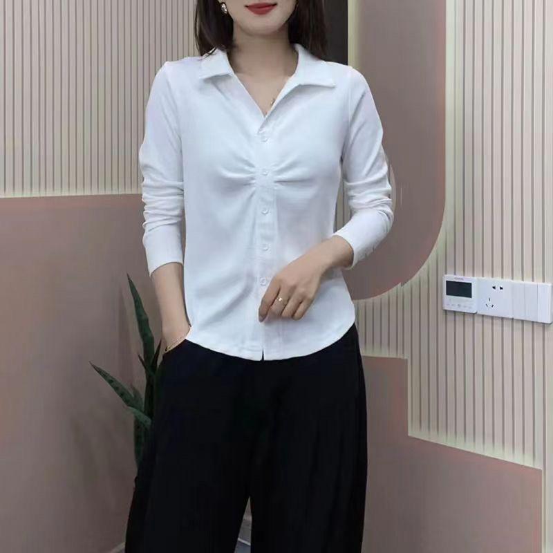 2023 Slimming Pleated Long Sleeve Autumn Top