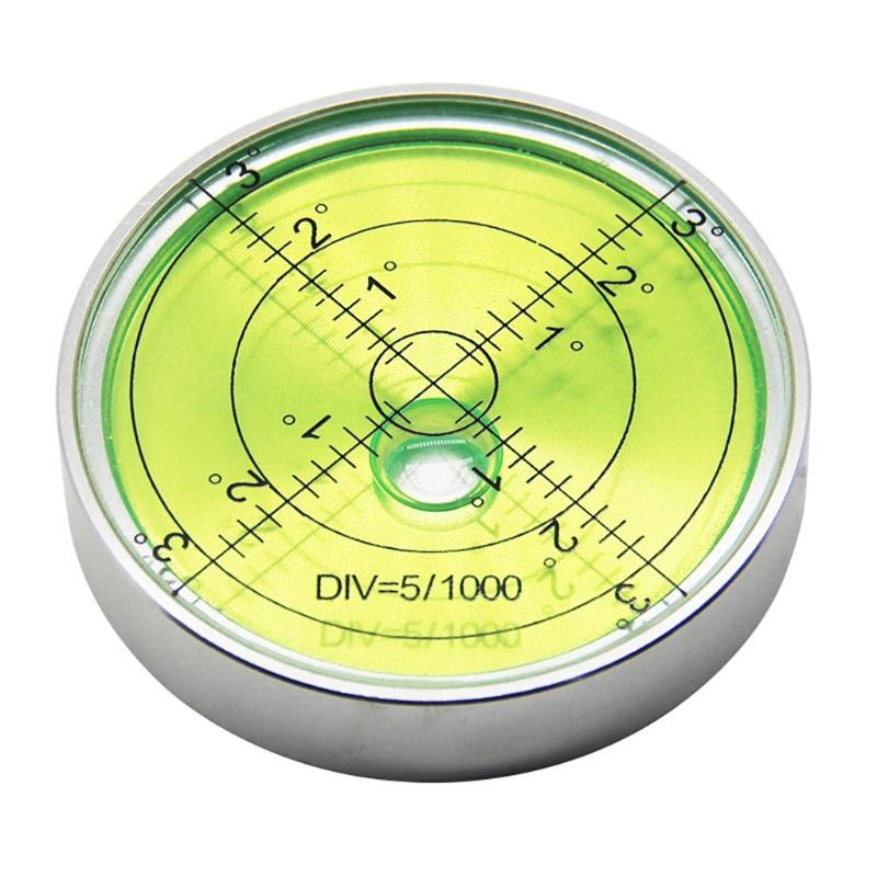 Aluminium for Case Bullseye Spirit Bubble Surface Level Rv Leveling Bubble Round Inclinometers Ø60mm Accuracy 15'/2