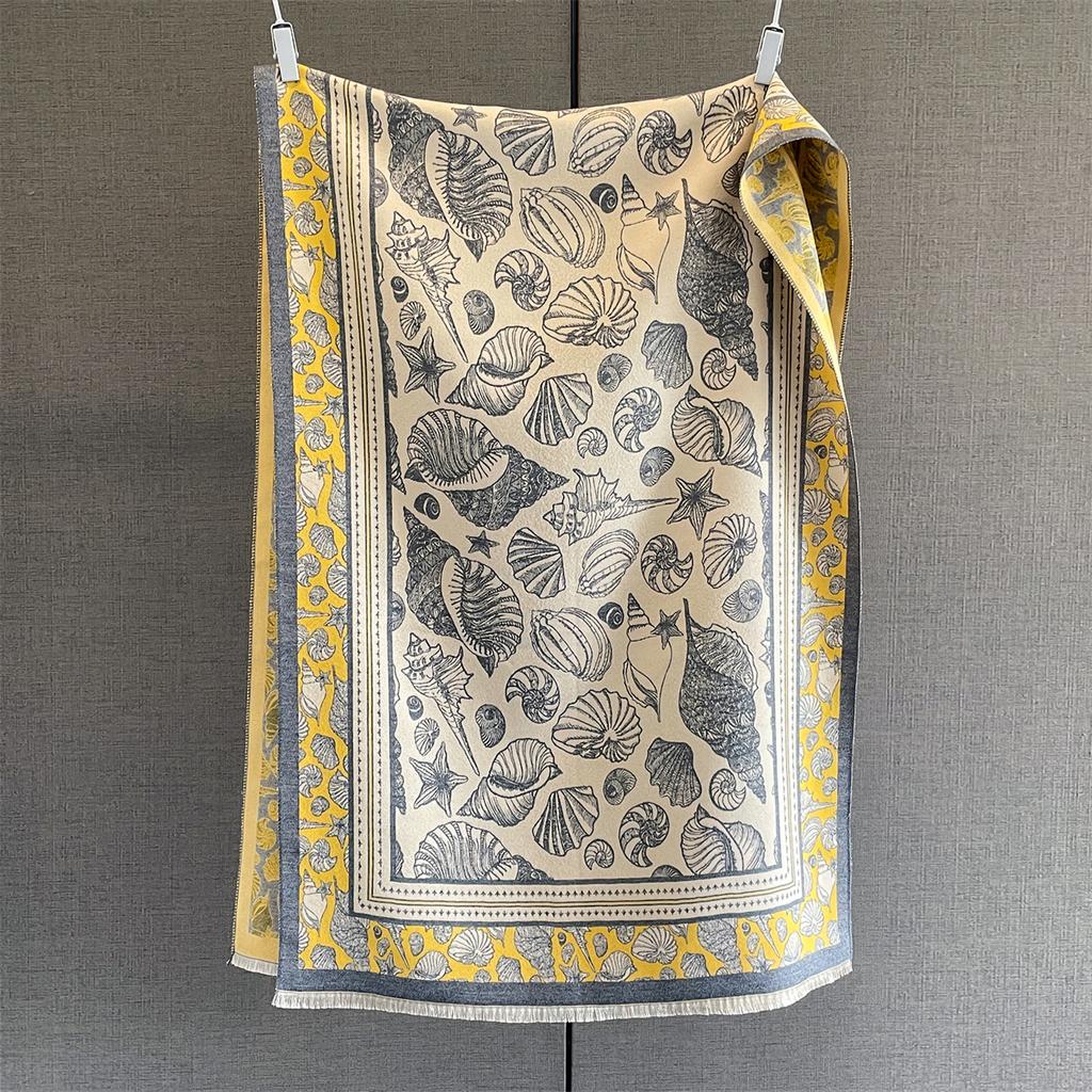 Luxury 63*185cm Warm Scarf For Women Tassel Shawl Imitation Cashmere Pashmina Warps Autumn/Winter Coldproof Windproof Blanket