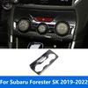 Для Subaru Forester SK     Накладка на панель переключателей кондиционера центральной консоли из углеродного волокна, автомобильные аксессуары